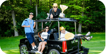 The Elite Digital team at a golf tournament.