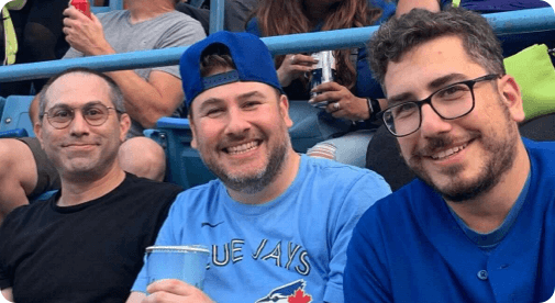 The Elite Digital team at the Blue Jays game.
