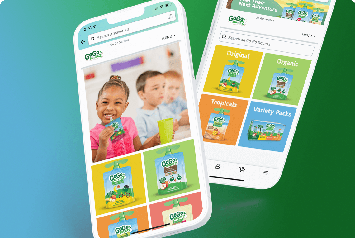 Amazon brand store for GoGo squeeZ.