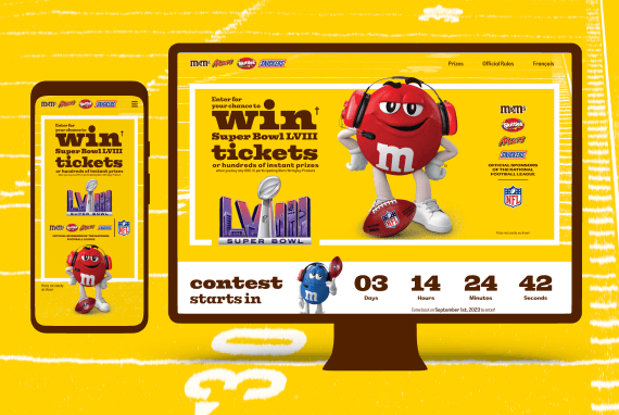 M&M NFL Contest Super Bowl Contest Microsite