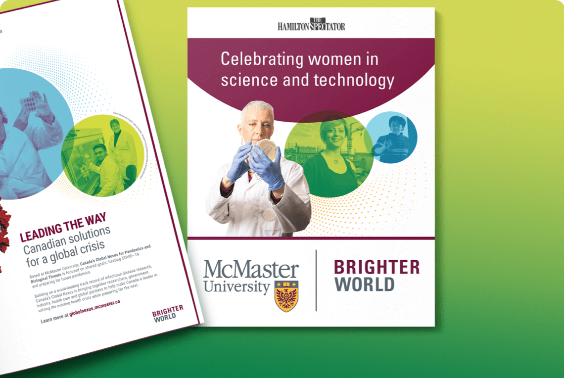 Print and digital ads campaign for McMaster University.