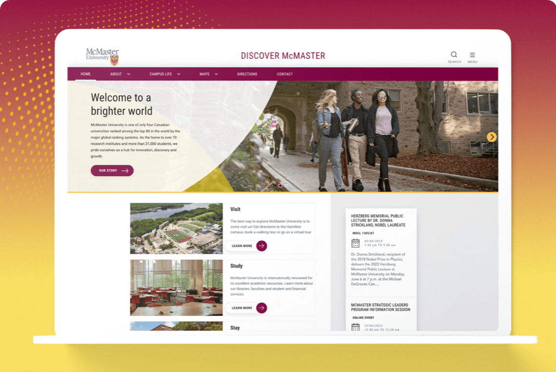 Website development for McMaster University.