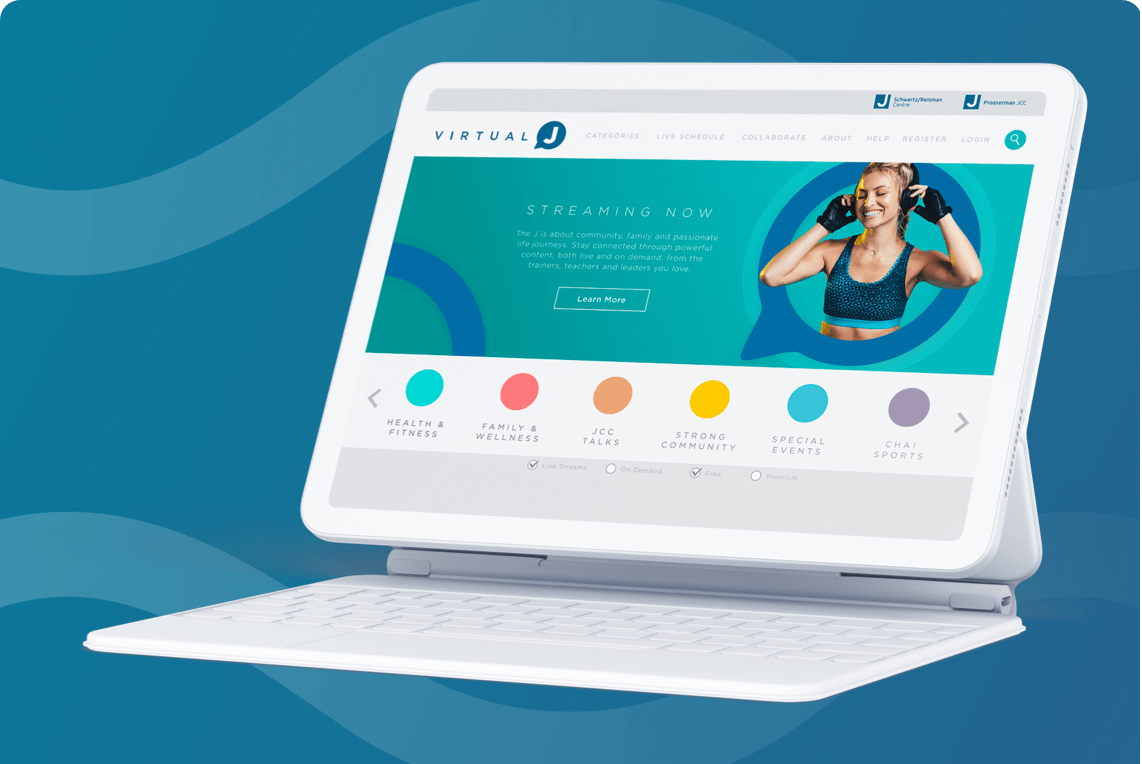 Interactive streaming website for Jewish Community Centres.